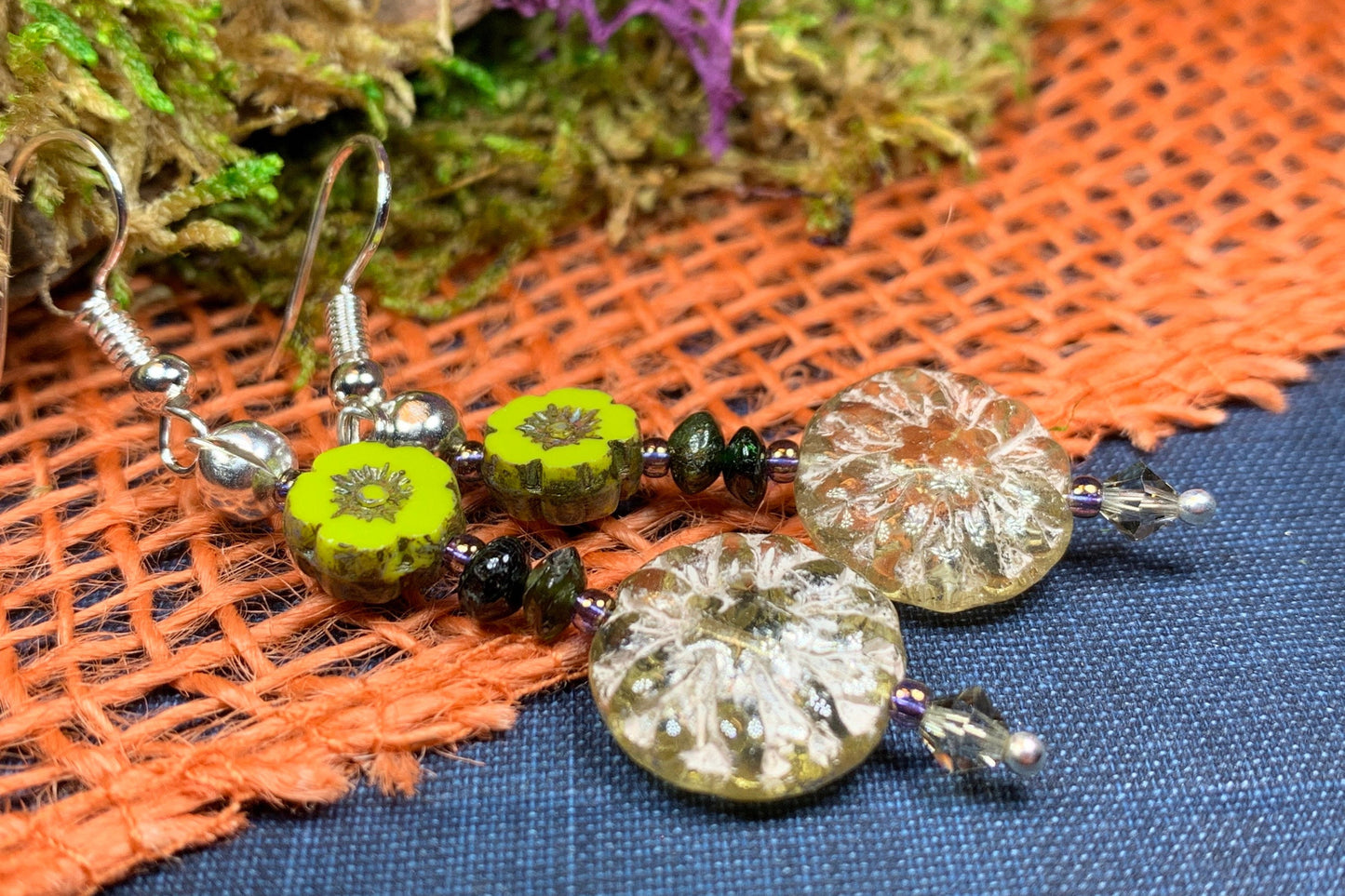 Lotus Autumn Earrings — view 4