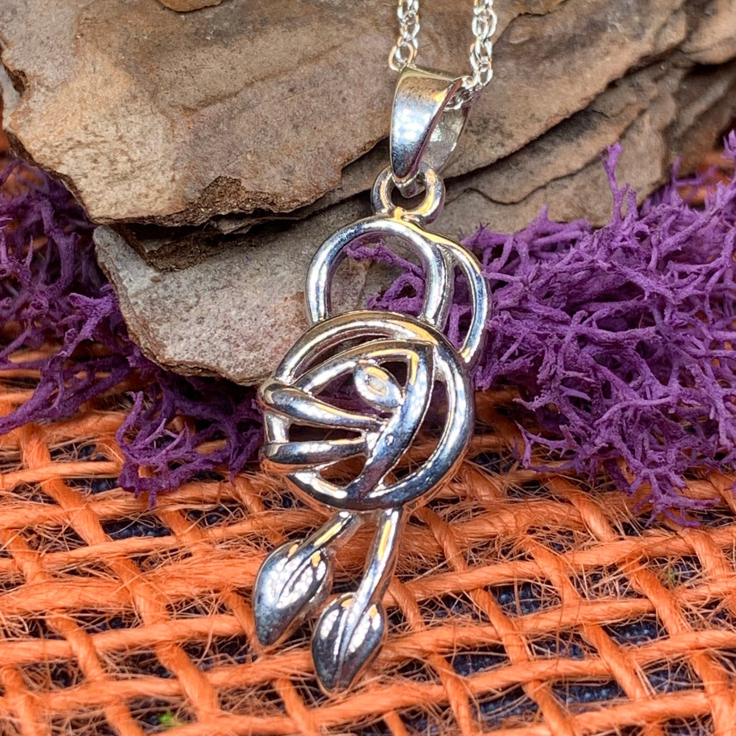 Mackintosh Rose Necklace, Scotland Jewelry, Celtic Jewelry, Rose Jewelry, Art Deco Pendant, Anniversary Gift, Scottish Necklace, Wife Gift