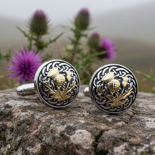 Thistle Cuff Links, Scotland Jewelry, Celtic Jewelry, Dad Gift, Bagpiper Gift, Groom Gift, Best Man Gift, Boyfriend Gift, Husband Gift
