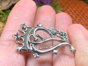 Luckenbooth Brooch, Scotland Jewelry, Celtic Pin, Bride Pin, Outlander Jewelry, Gift for Her, Girlfriend Gift, Wedding Jewelry, Bridal Pin