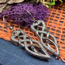 Load image into Gallery viewer, Celtic Knot Earrings, Celtic Jewelry, Snake Jewelry, Ireland Gift, Scotland Jewelry, Mom Gift, Irish Jewelry, Norse Jewelry, Viking Jewelry
