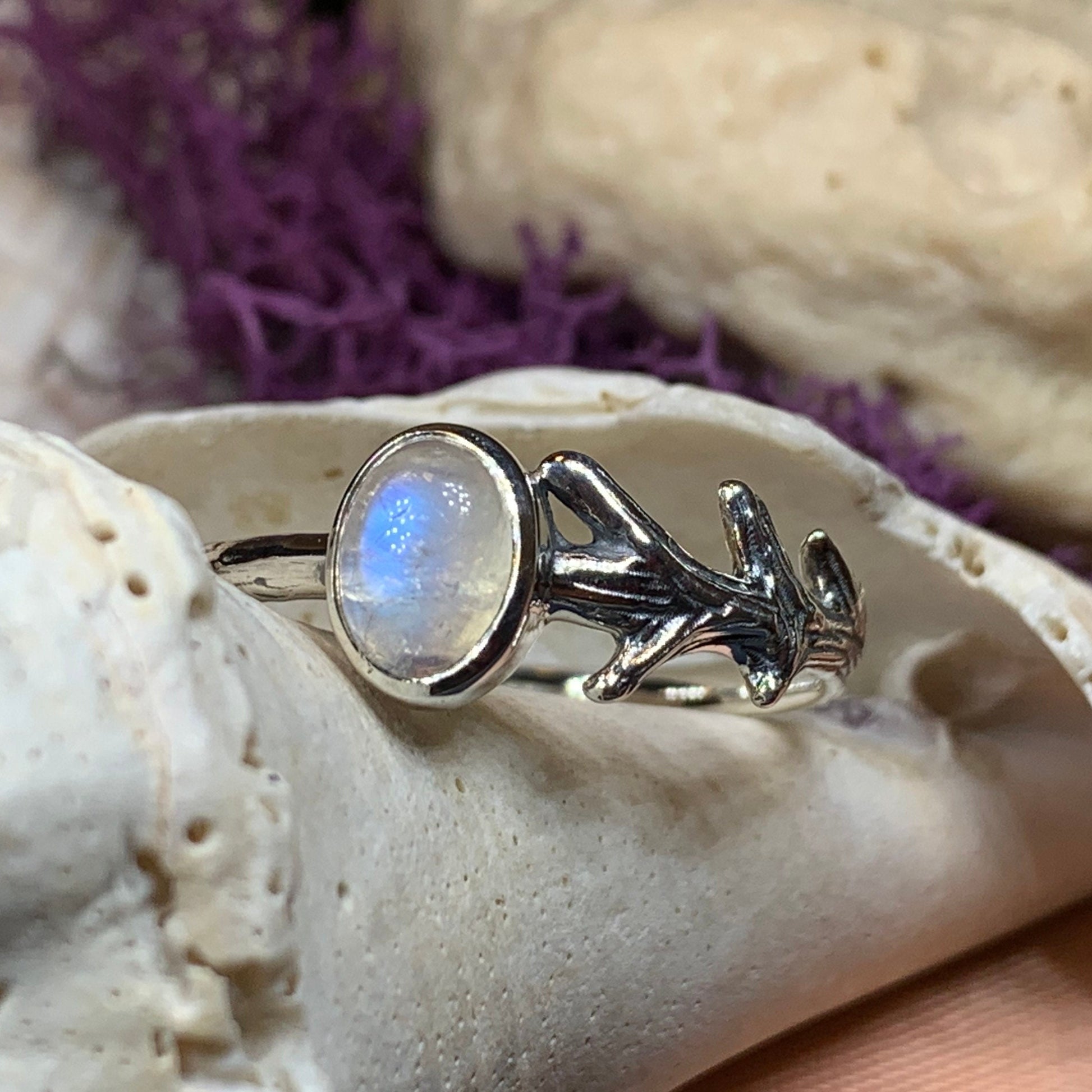 Ancient Forest Moonstone Ring — view 7