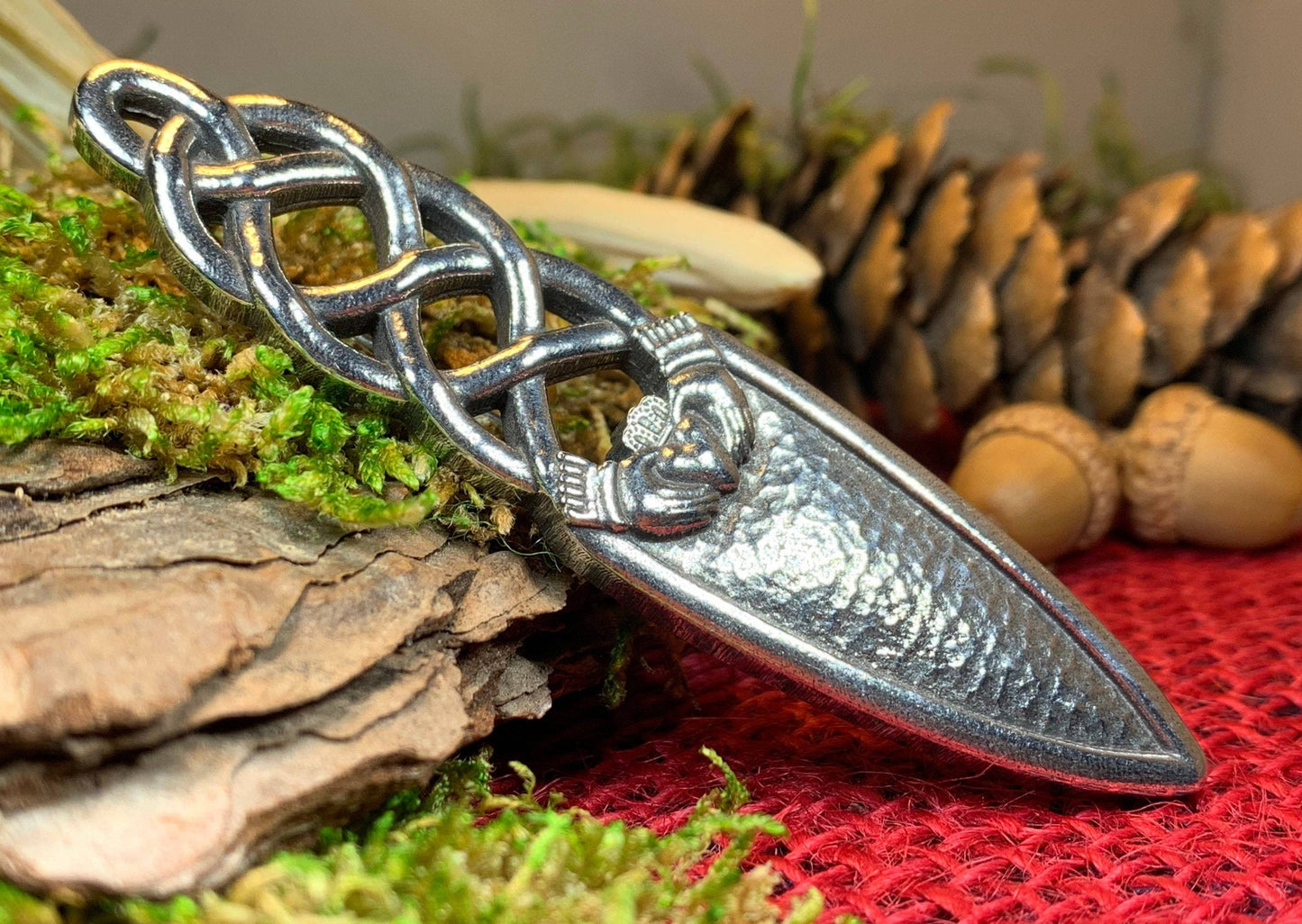 Claddagh Pewter Kilt Pin — view 8