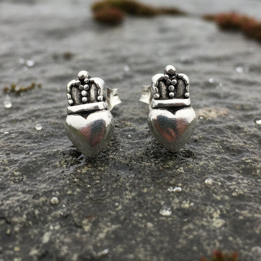 Claddagh Earrings, Luckenbooth Earrings, Irish Jewelry, Celtic Jewelry, Anniversary Gift, Bridal Jewelry, Heart Jewelry, Scotland Jewelry