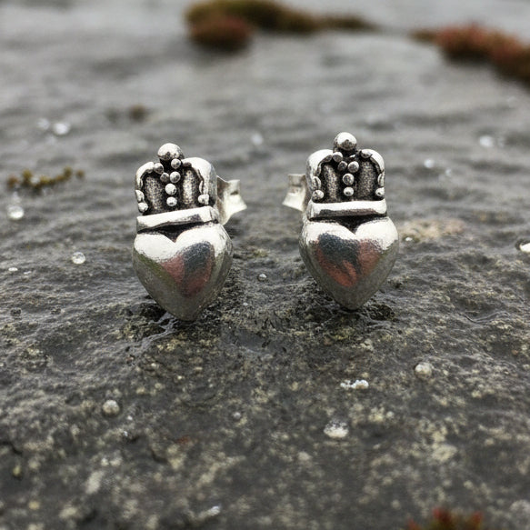 Claddagh Earrings, Luckenbooth Earrings, Irish Jewelry, Celtic Jewelry, Anniversary Gift, Bridal Jewelry, Heart Jewelry, Scotland Jewelry