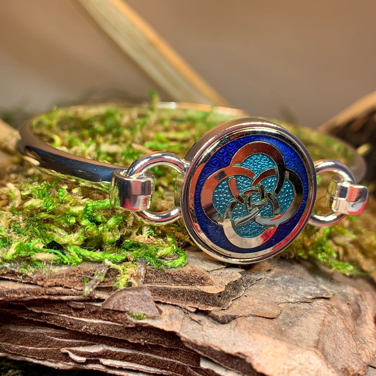 Enamel Celtic Dara Knot Bracelet — view 8