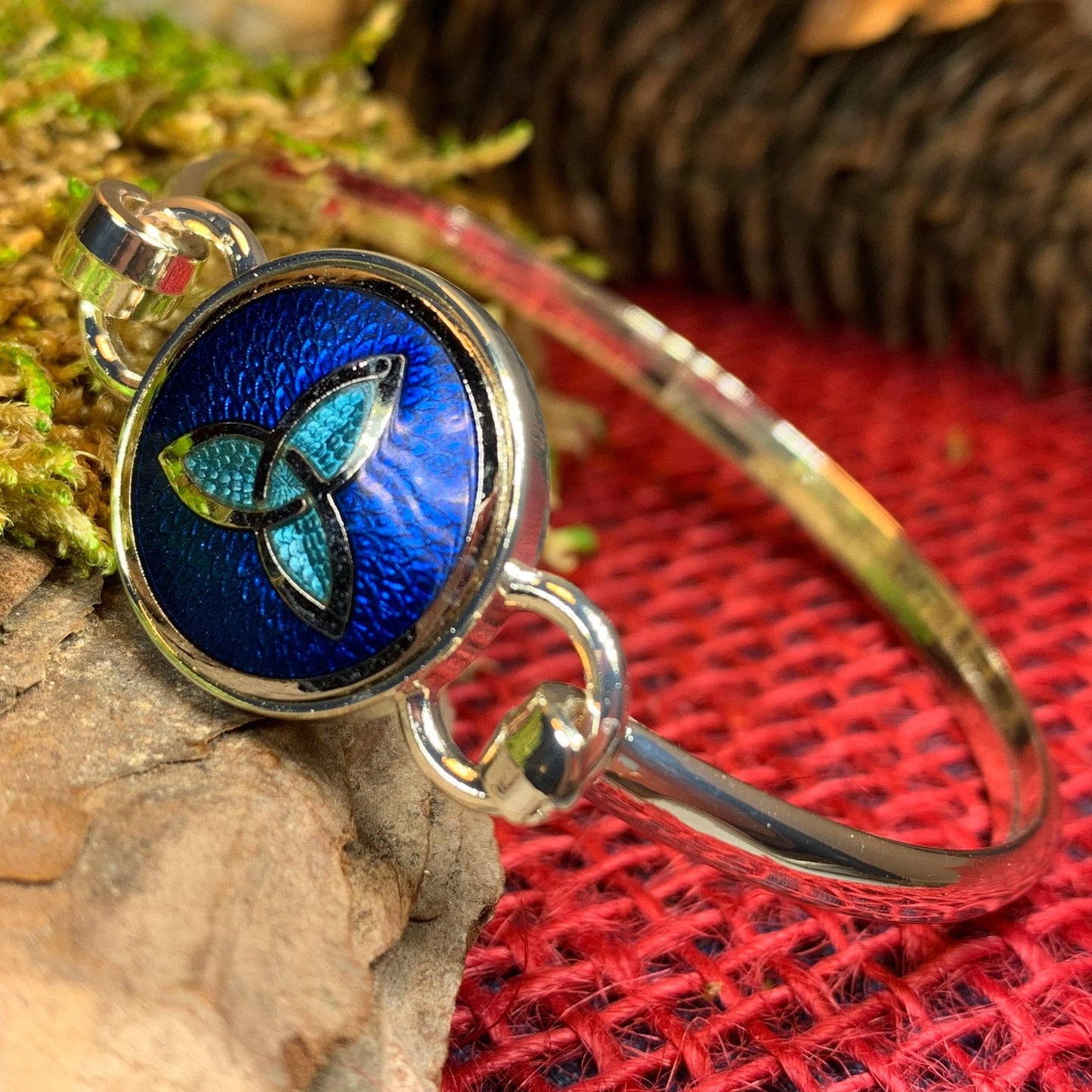 Enamel Celtic Trinity Knot Bracelet — view 4