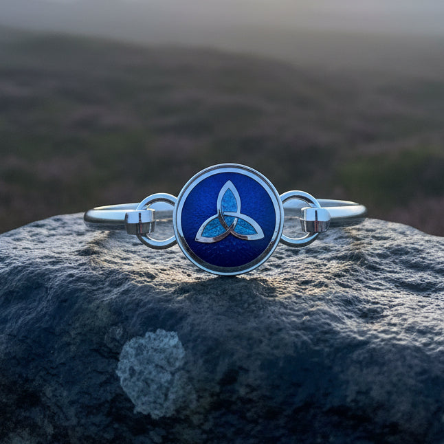 Enamel Celtic Trinity Knot Bracelet — view 7