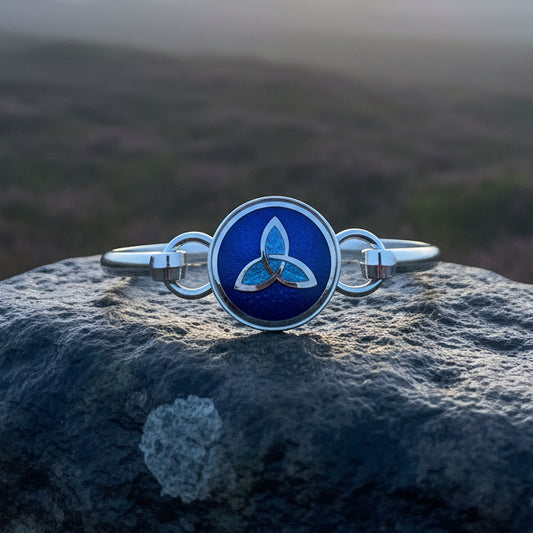 Enamel Celtic Trinity Knot Bracelet — view 7
