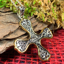 Load image into Gallery viewer, Celtic Cross Necklace, Irish Jewelry, Celtic Jewelry, Ireland Gift, Scotland Jewelry, Bridal Jewelry, Irish Cross, Medieval Cross, Wife Gift
