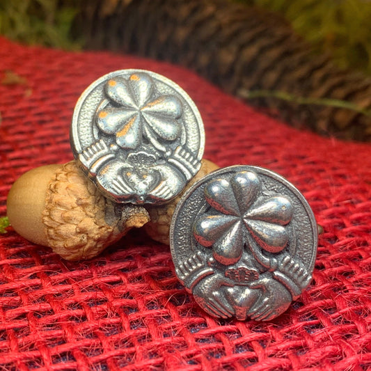 Irish Shamrock Cuff Links, Celtic Jewelry, Irish Jewelry, Ireland Jewelry, Celtic Jewelry, Groom Gift, Best Man Gift, Anniversary Gift