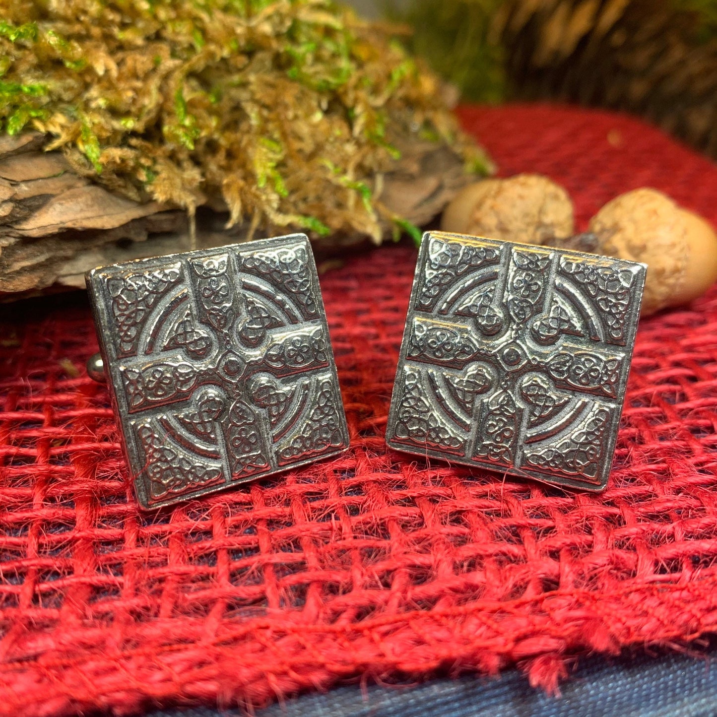 Celtic Cross Cufflinks - Handmade in Scotland — view 8