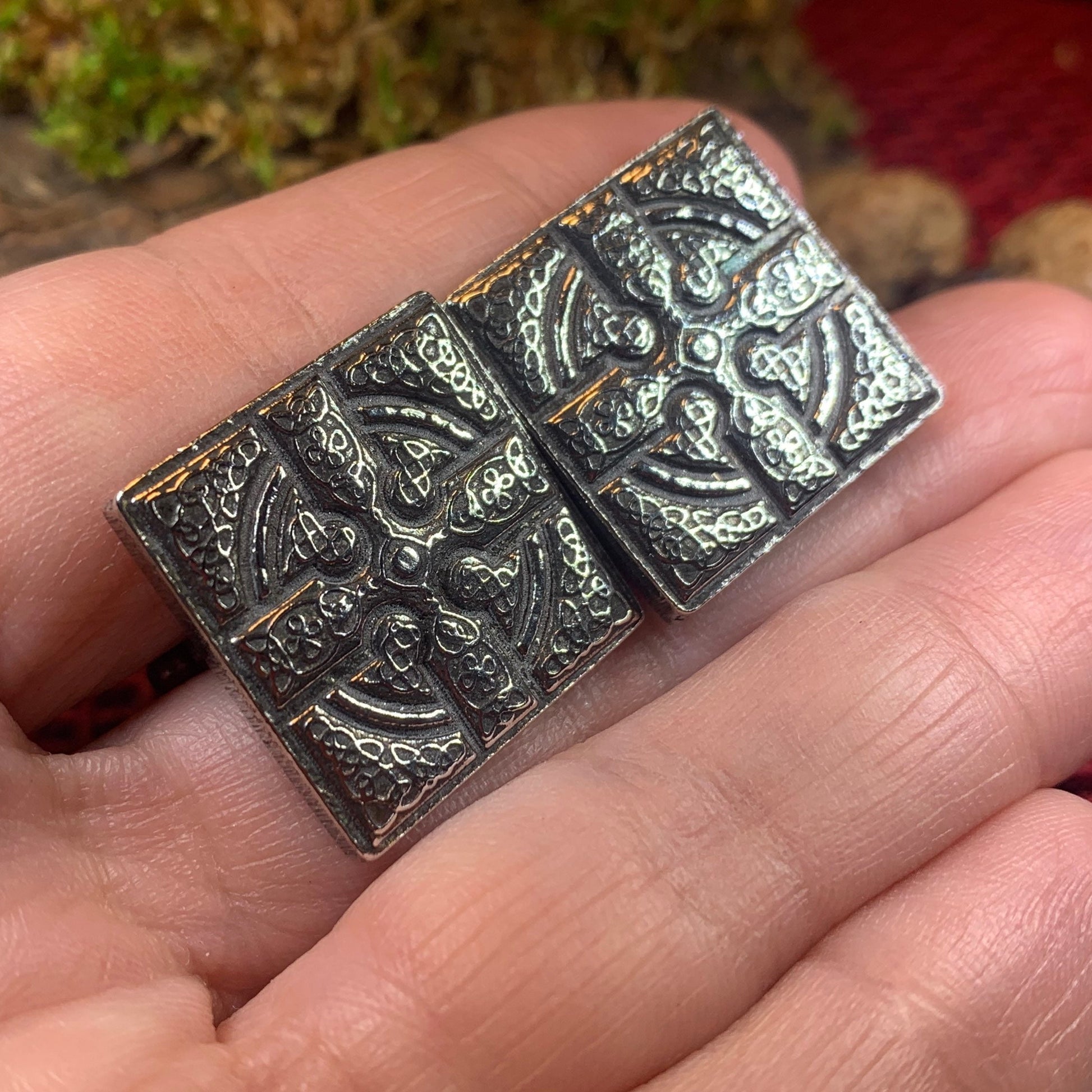 Celtic Cross Cufflinks - Handmade in Scotland — view 7