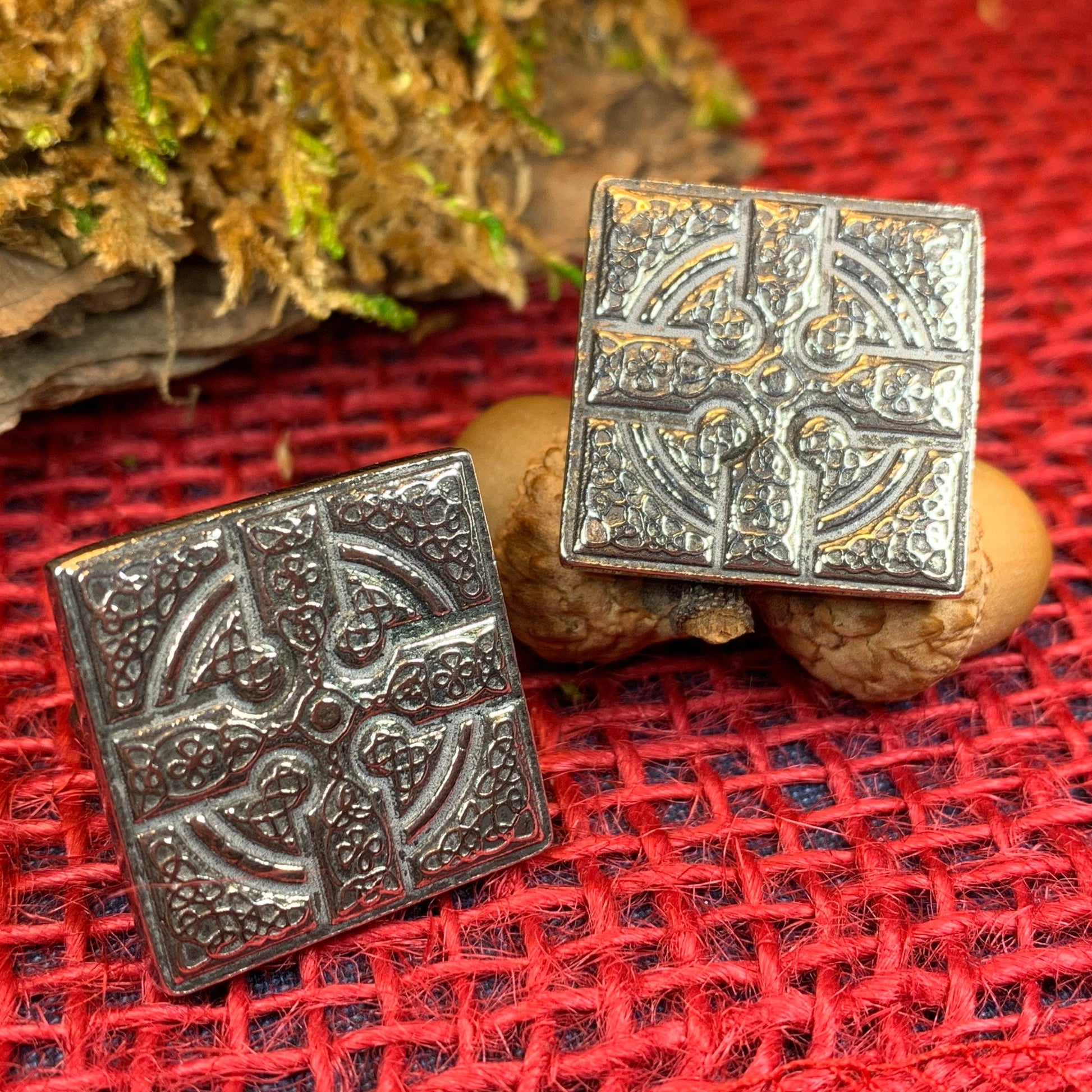 Celtic Cross Cufflinks - Handmade in Scotland — view 4