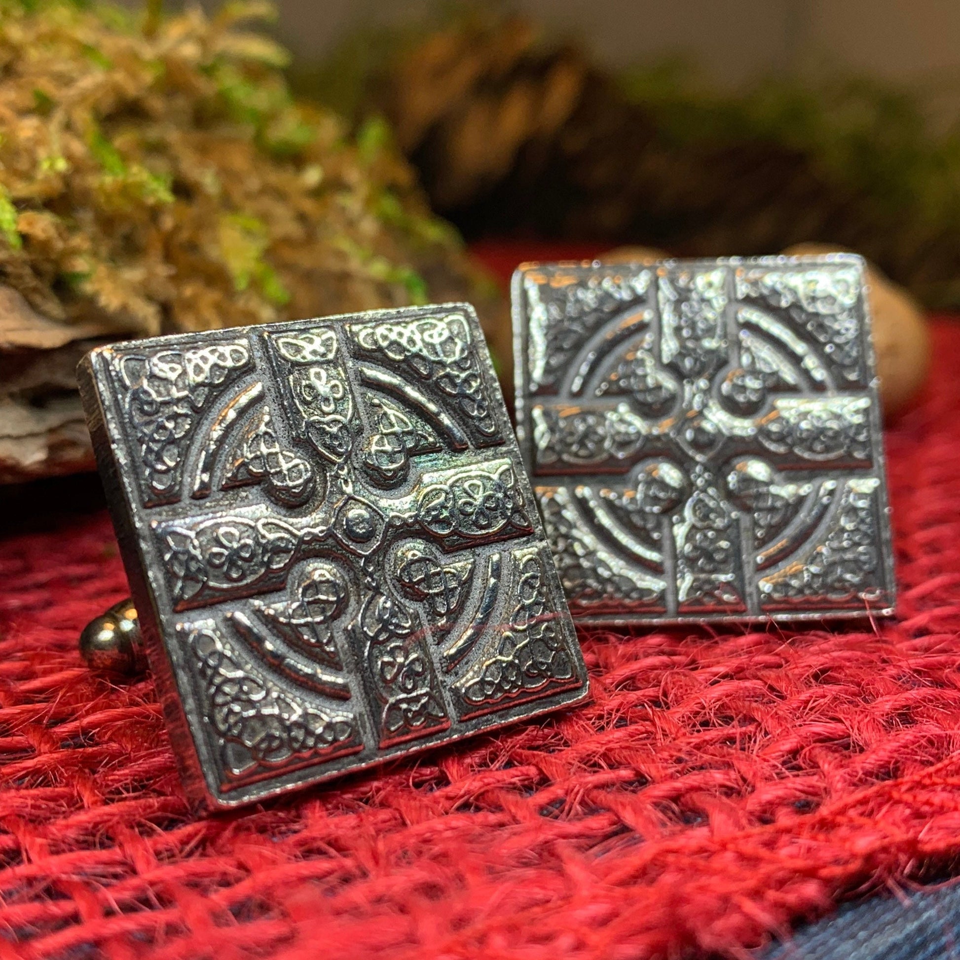 Celtic Cross Cufflinks - Handmade in Scotland — view 5