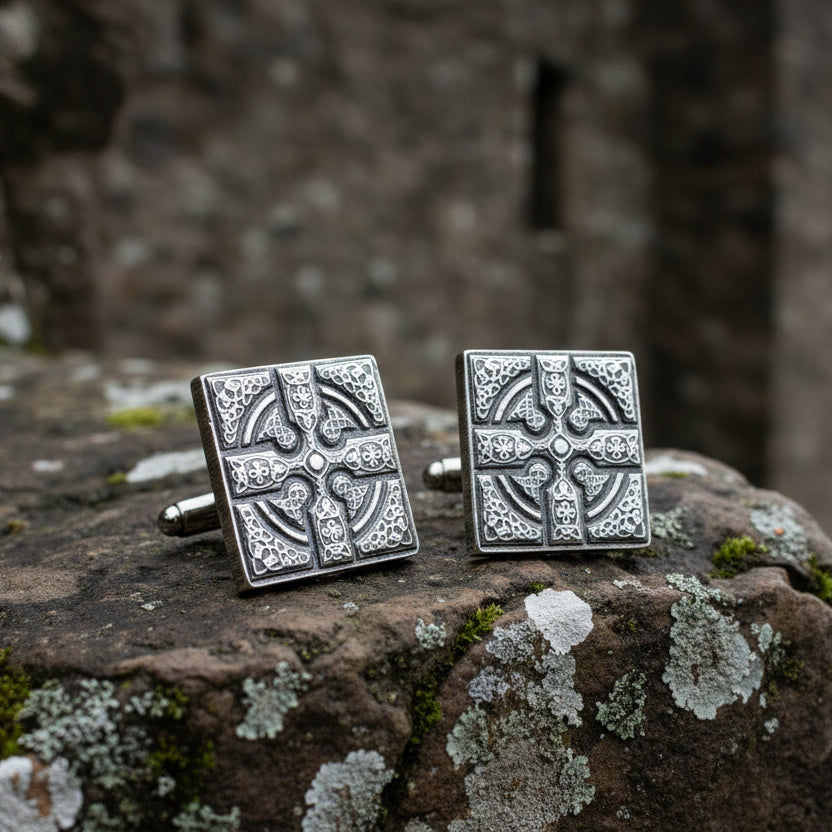 Celtic Cross Cufflinks - Handmade in Scotland — view 3