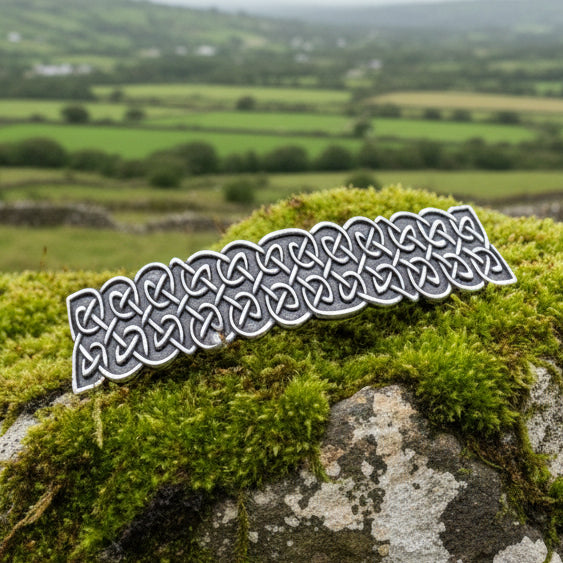 Celtic Knot Hair Clip, Celtic Barrette, Irish Jewelry, Pagan Jewelry, Friendship Gift, Wiccan Jewelry, Norse Jewelry, Animal Barrette