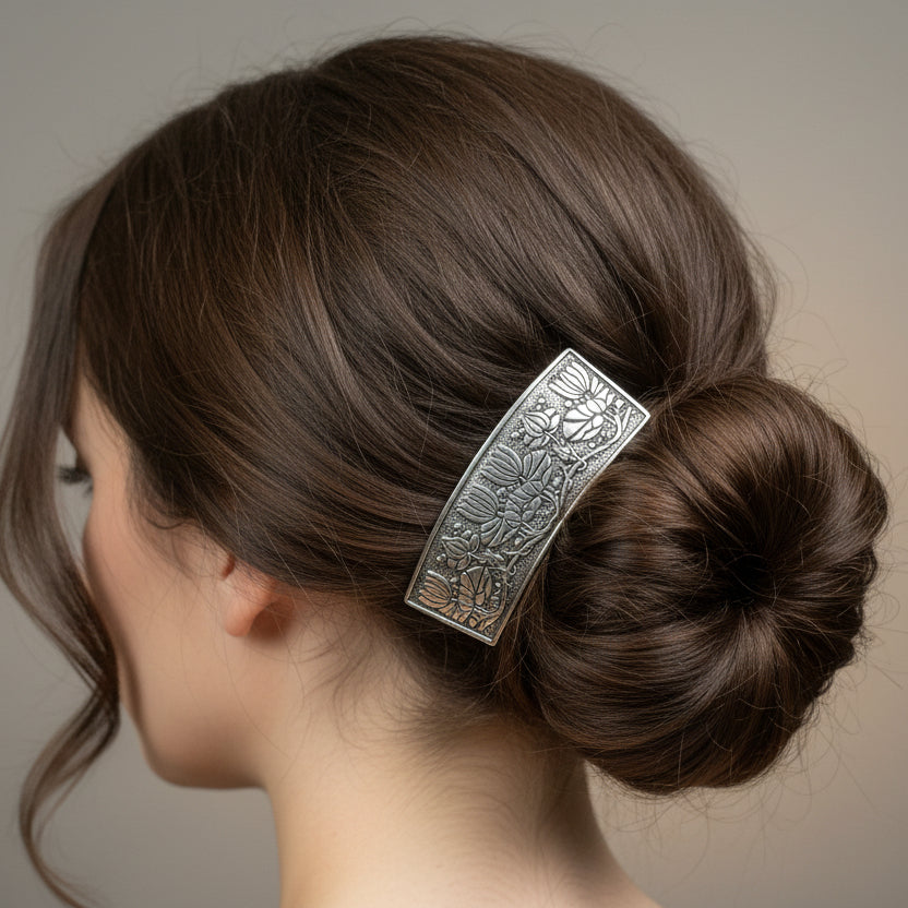 Monet's Waterlillies Hair Clip for Women — view 9