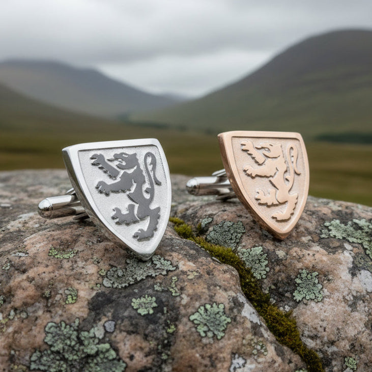 Scottish Lion Cuff Links, Scotland Jewelry, Celtic Jewelry, Lion Jewelry, Bagpiper Gift, Groom Gift, Boyfriend Gift, Husband Gift