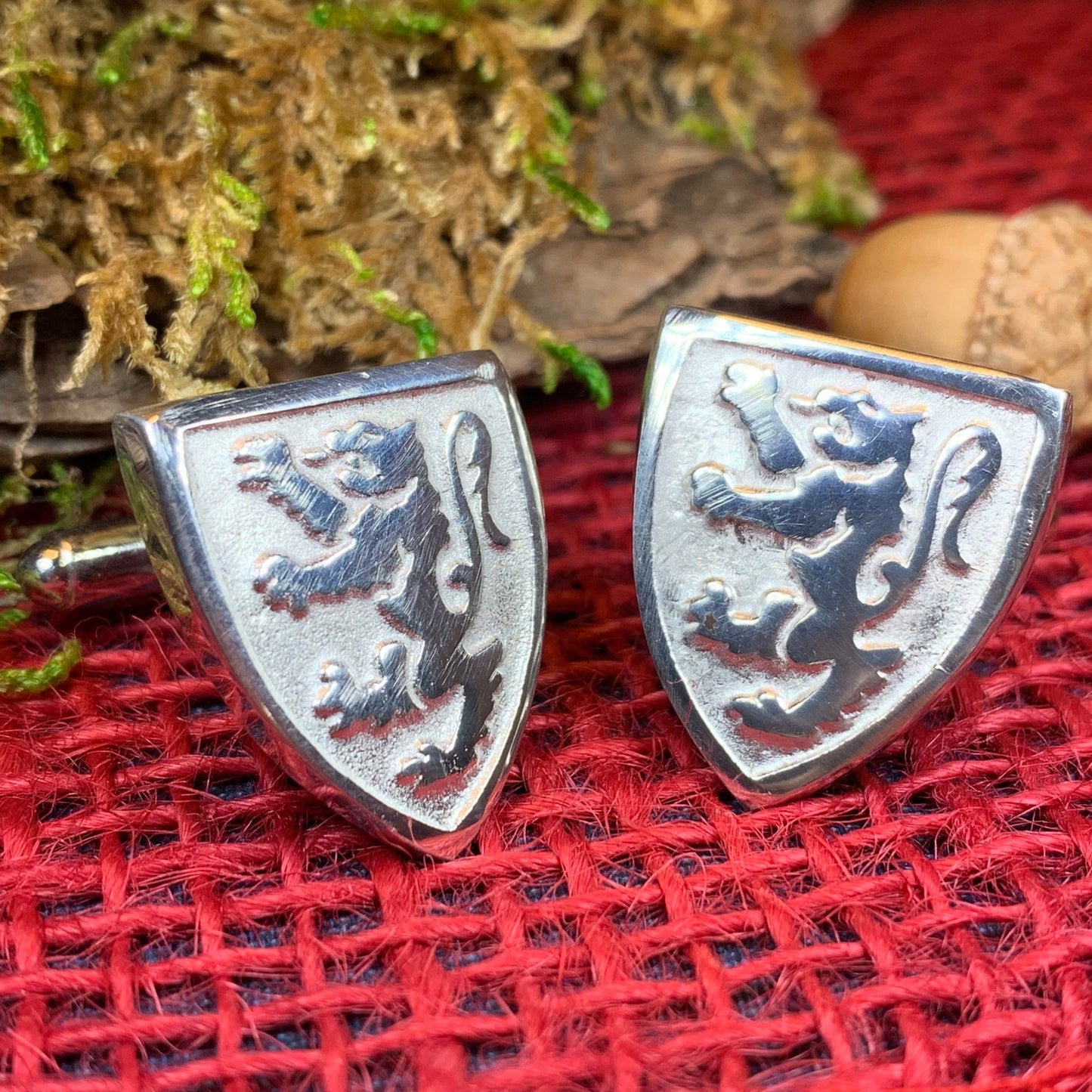 Scottish Lion Cufflinks - Handmade in Scotland — view 2