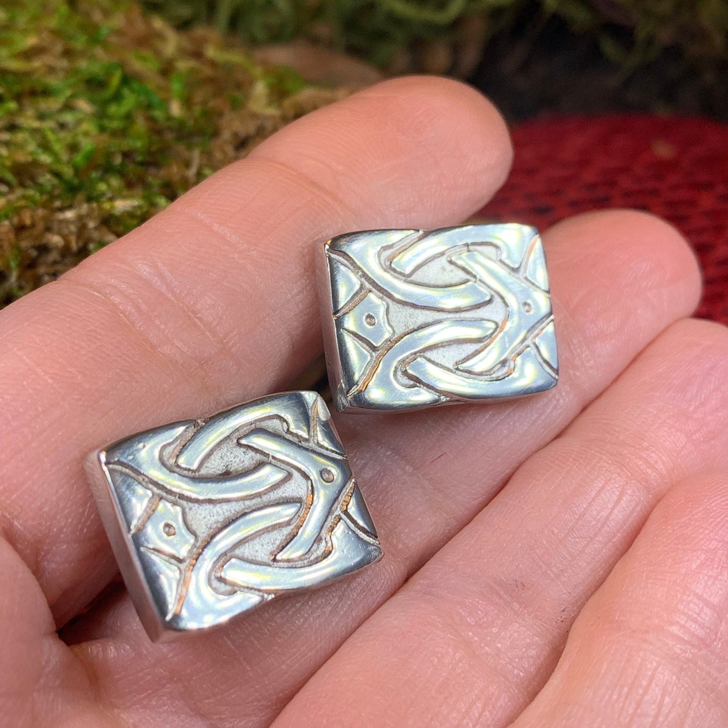 Sinclair Celtic Knot Cufflinks - Handmade in Scotland — view 5
