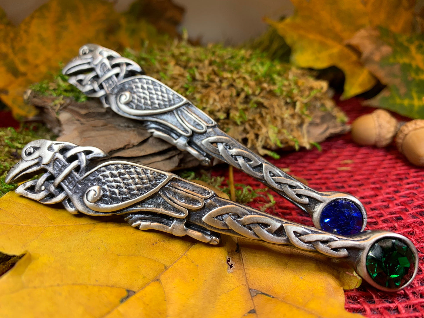 Celtic Raven Kilt Pin, Scottish Jewelry, Irish Kilt Pin, Tartan Pin, Cape Pin, Bagpiper Gift, Scotland Pin, Celtic Shawl Pin, Viking Jewelry