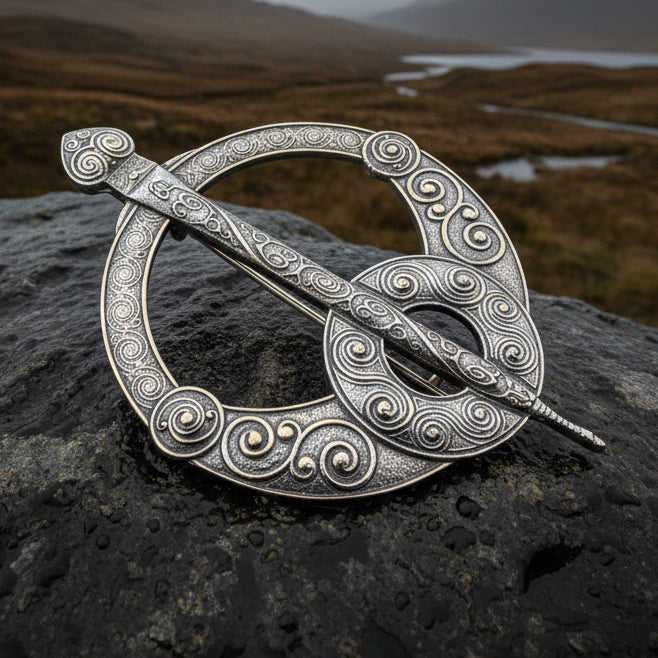 Kirkwell Celtic Penannular Brooch in pewter