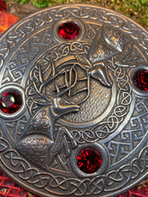 Load image into Gallery viewer, Celtic Stag Brooch, Celtic Knot Pin, Irish Jewelry, Scotland Jewelry, Anniversary Gift, Scottish Tartan Pin, Viking Jewelry, Norse Brooch
