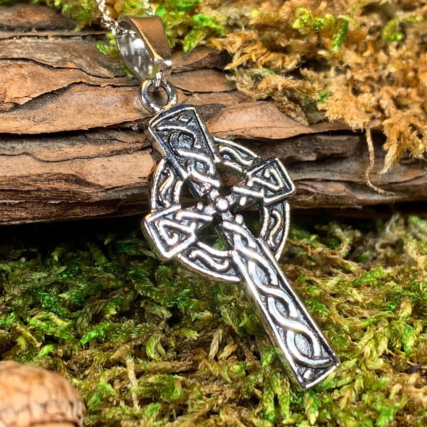 Graeme Celtic Cross Necklace — view 3