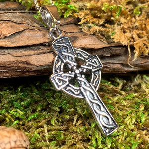 Celtic Cross Necklace, Cross Pendant, Mom Gift, Anniversary Gift, First Communion Gift, Baptism Cross, Religious Jewelry, Spiritual Gift