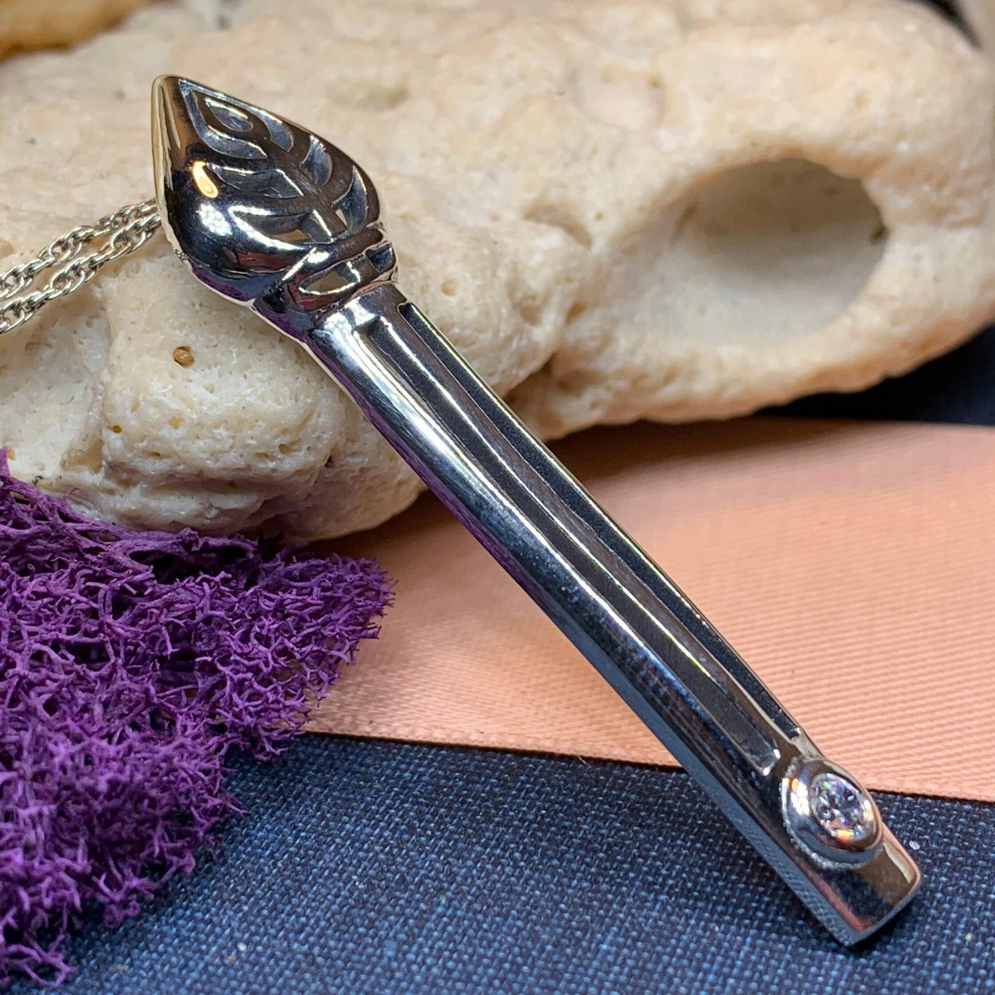 Emilie Scottish Mackintosh Necklace in Sterling Silver — view 6
