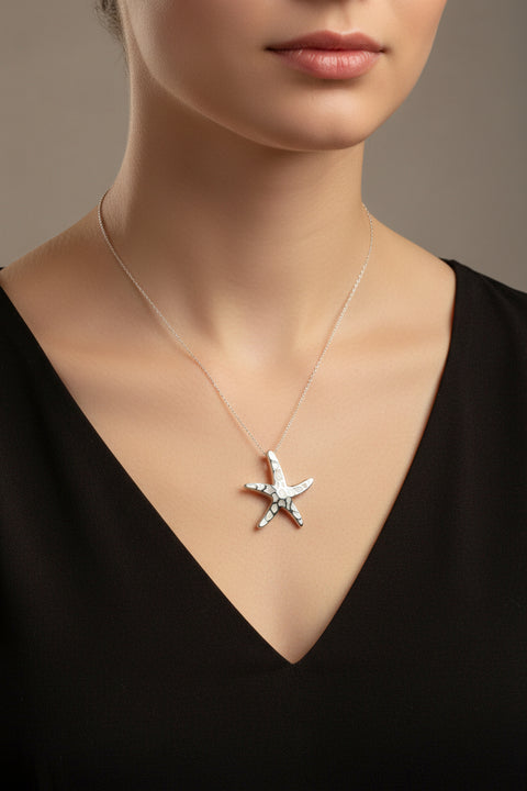 Load image into Gallery viewer, Starfish Necklace, Nautical Jewelry, Shell Jewelry, Christian Jewelry, Sea Jewelry, Animal Jewelry, Nature Necklace, Beach Jewelry, Mom Gift
