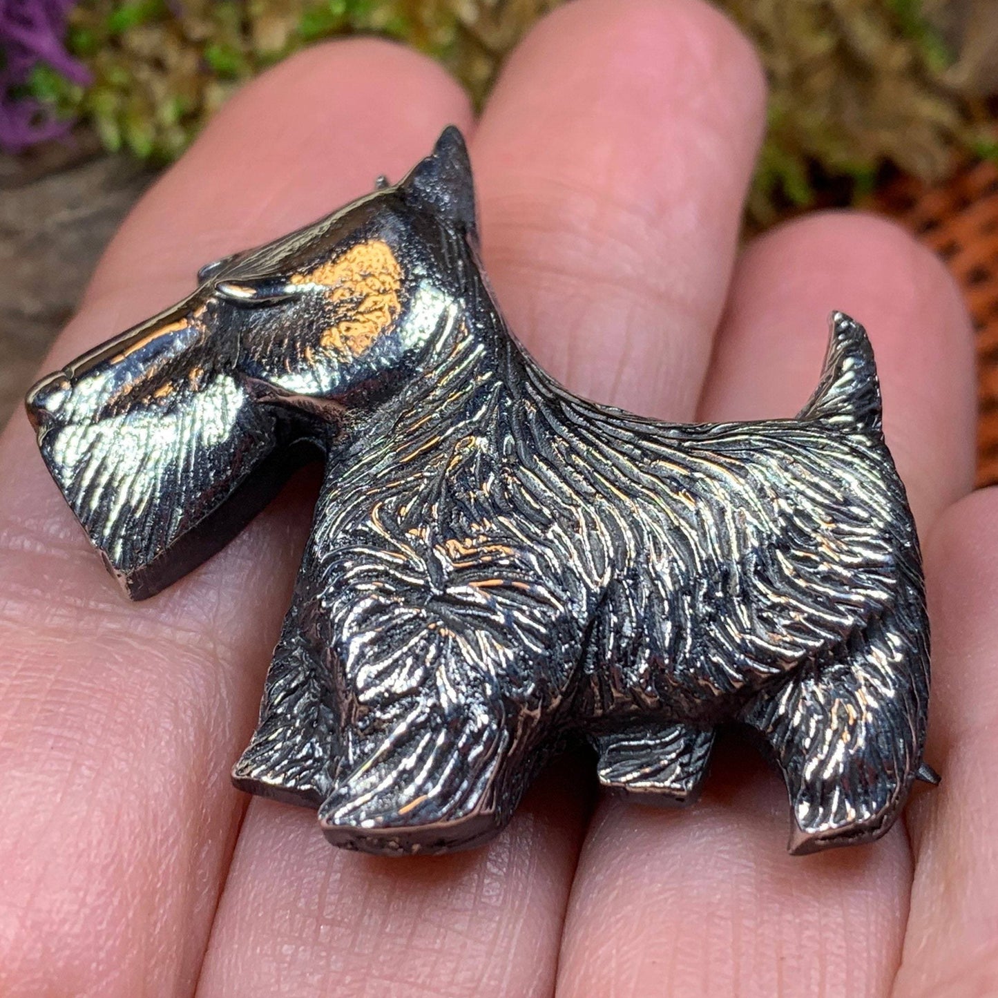 Canis Dog Scottish Brooch — view 3