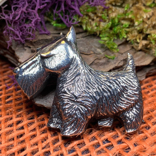 Dog Scottish Brooch, Dog Lover Gift, Scotland Jewelry, Dog Pin, Scarf Pin, Dog Lover Gift, Dog Jewelry, Scottish Terrier Gift, Scotland Pin