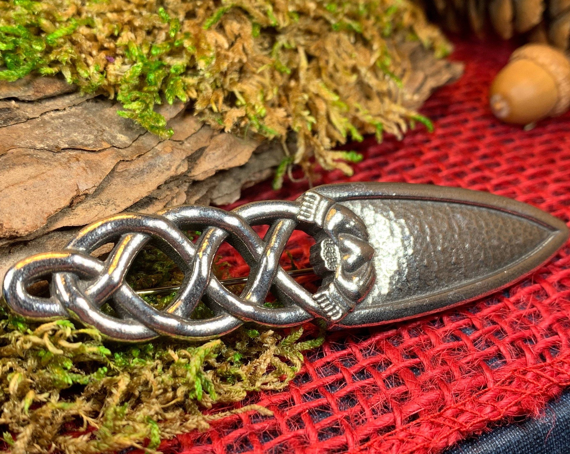 Claddagh Pewter Kilt Pin — view 6