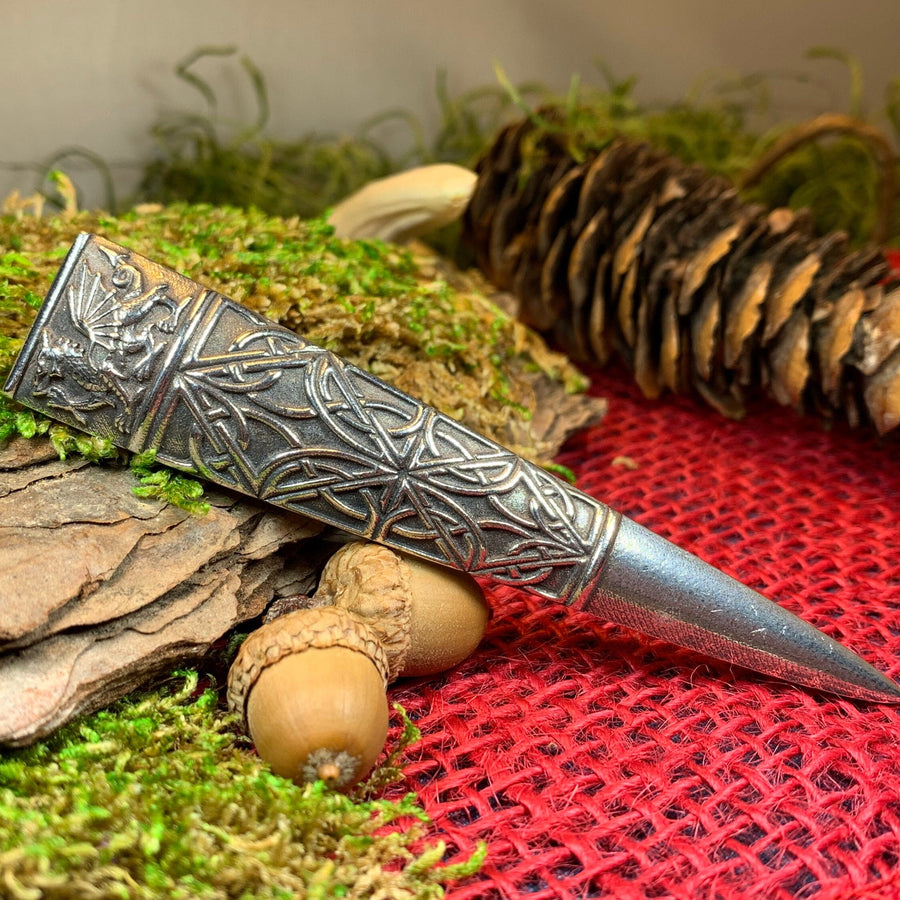 Welsh Dragon Kilt Pin, Celtic Jewelry, Wales Jewelry, Celtic Brooch, Tartan Pin, Sword Pin, Groom Gift, Best Man Gift, Bagpiper Gift