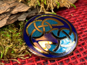 Celtic Brooch, Celtic Knot Jewelry, Irish Jewelry, Scotland Jewelry, Anniversary Gift, Ireland Brooch, Enamel Jewelry, Celtic Pin, Wife Gift