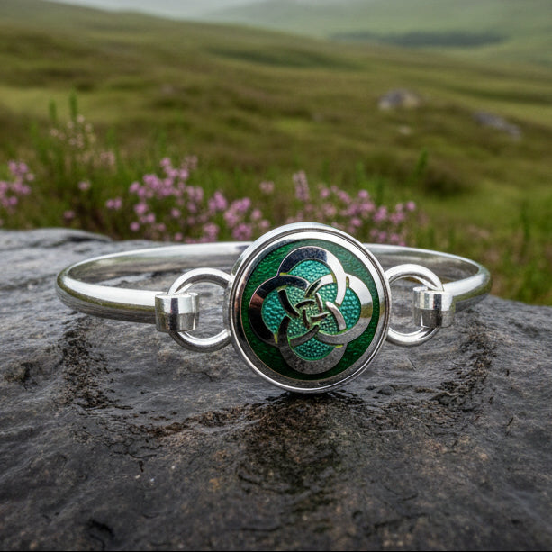 Enamel Celtic Dara Knot Bracelet — view 4