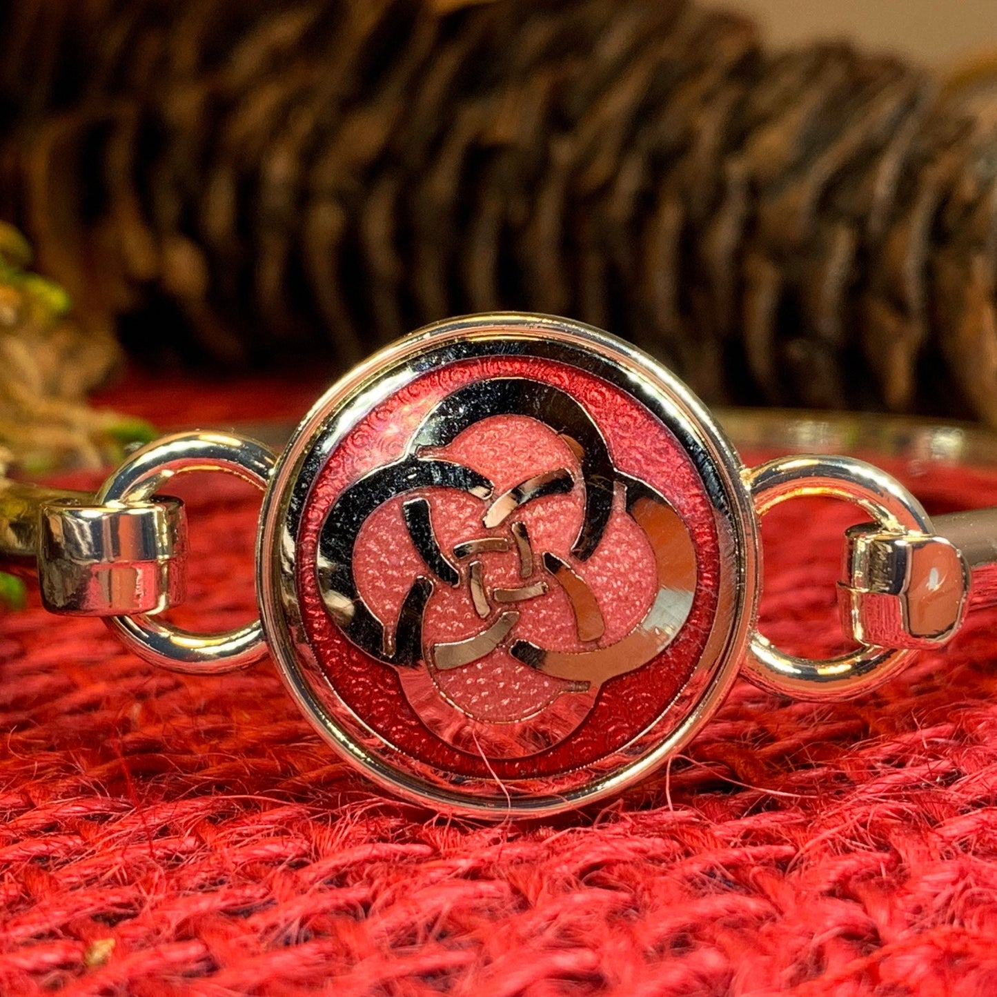 Enamel Celtic Dara Knot Bracelet — view 7