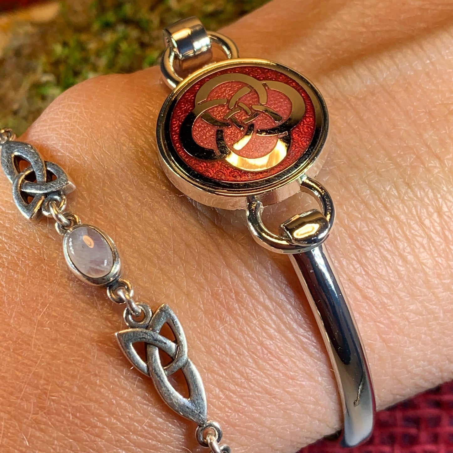 Enamel Celtic Dara Knot Bracelet — view 3