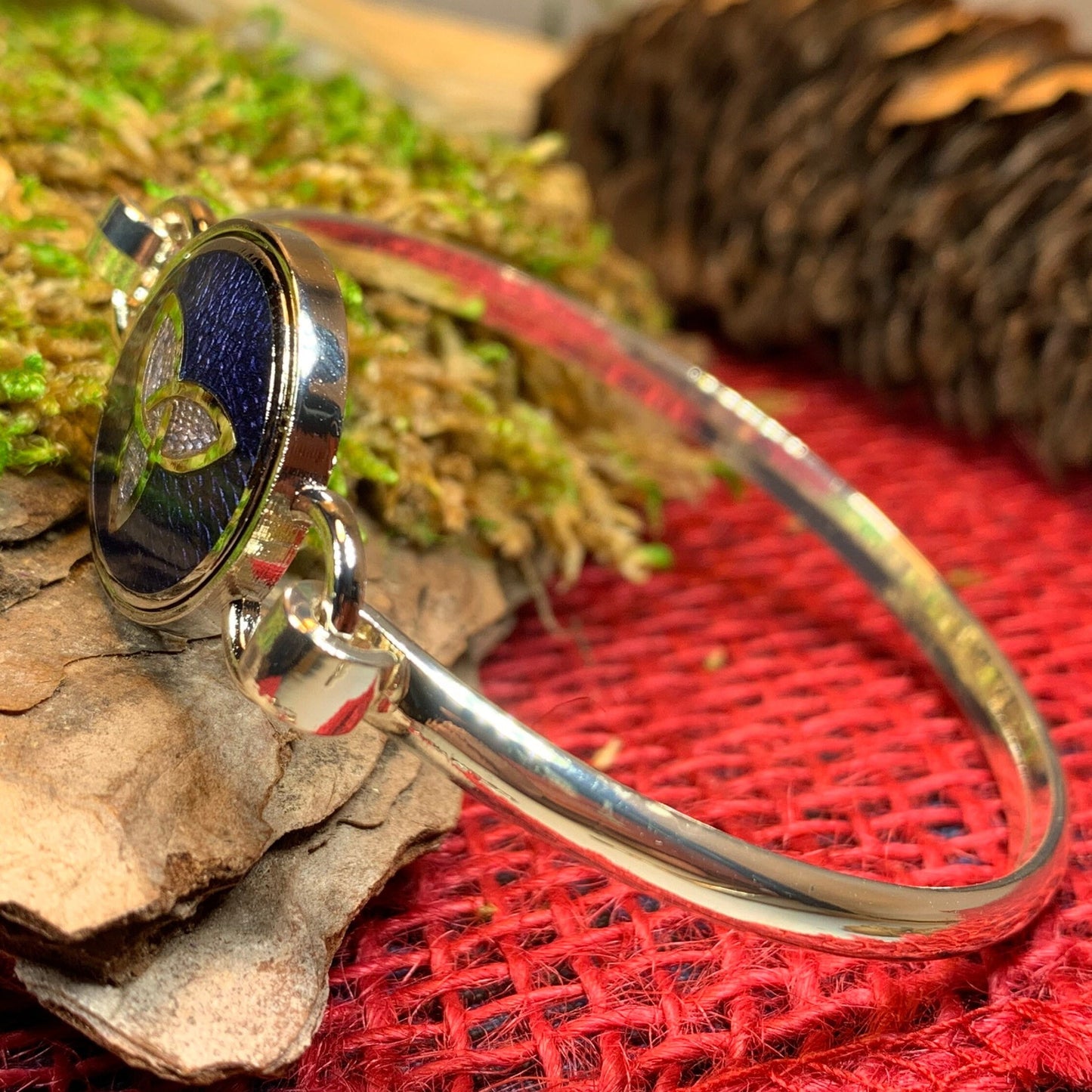 Enamel Celtic Trinity Knot Bracelet — view 8