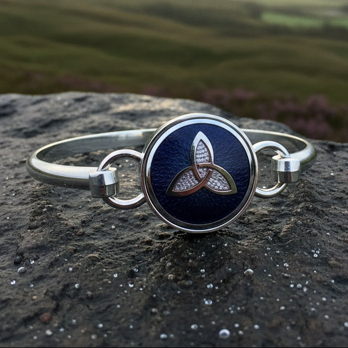 Enamel Celtic Trinity Knot Bracelet — view 2