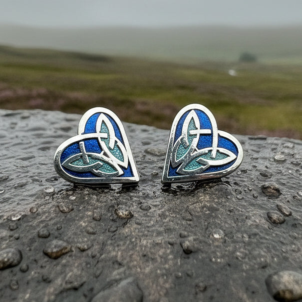 Celtic Heart Stud Earrings — view 2