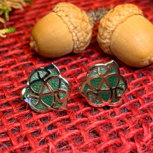 Load image into Gallery viewer, Celtic Knot Stud Earrings, Irish Jewelry, Celtic Jewelry, Anniversary Gift, Irish Dancer Gift, Norse Jewelry, Scottish Post Earrings
