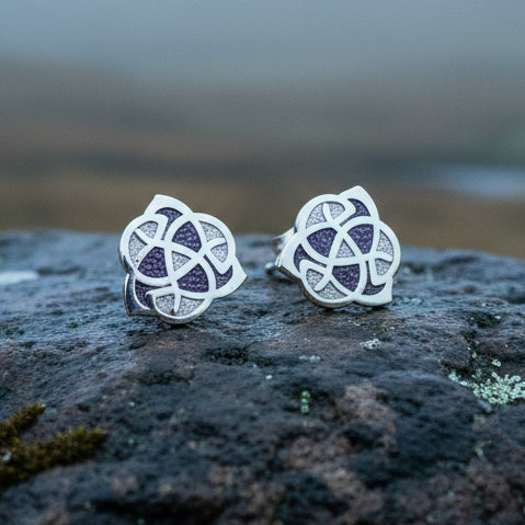 Celtic Knot Stud Earrings in pewter