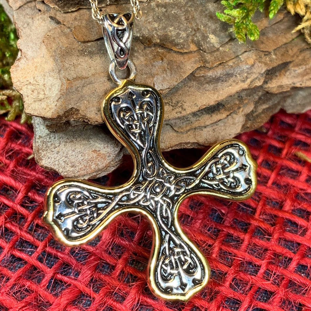 Celtic Cross Necklace, Irish Jewelry, Celtic Jewelry, Ireland Gift, Scotland Jewelry, Bridal Jewelry, Irish Cross, Medieval Cross, Wife Gift