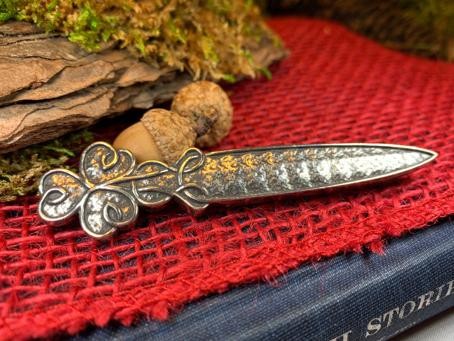Shamrock Pewter Kilt Pin — view 7