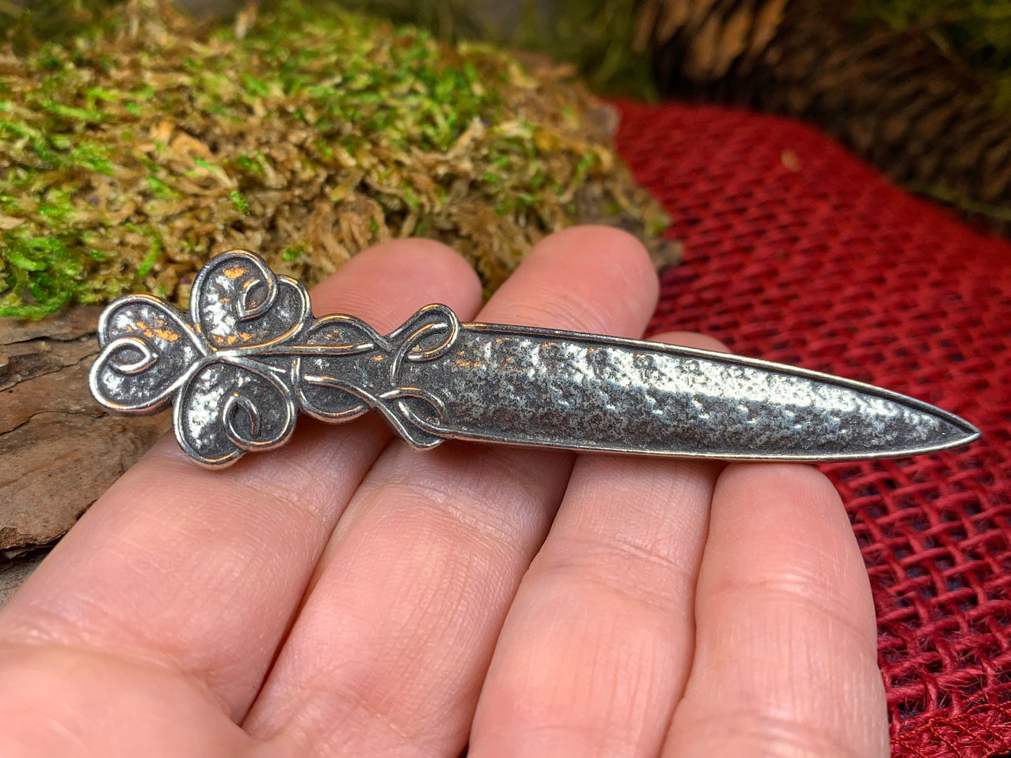 Shamrock Pewter Kilt Pin — view 8