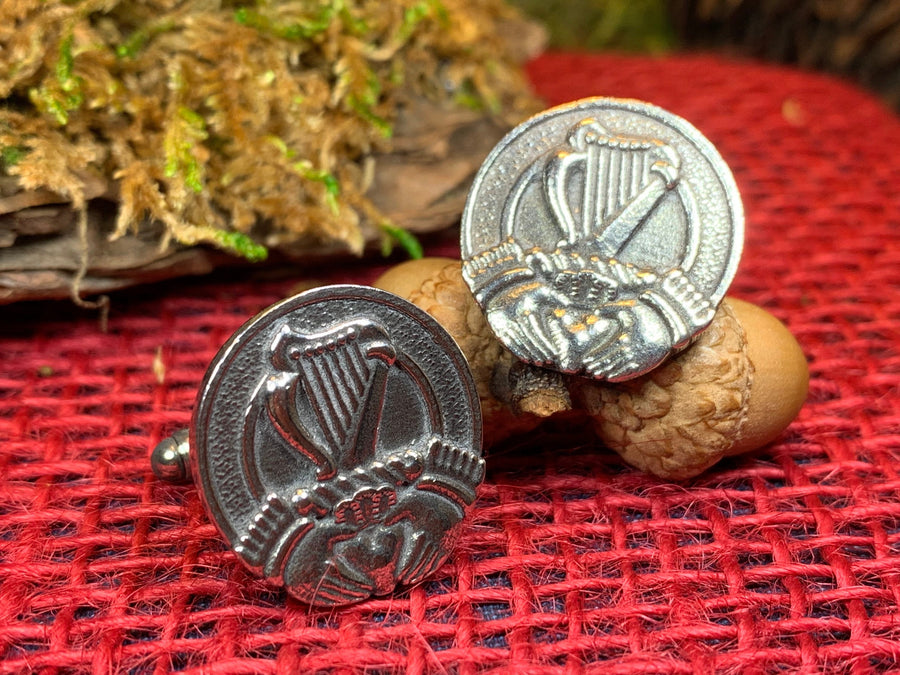 Irish Harp Cuff Links, Celtic Jewelry, Irish Claddagh Jewelry, Ireland Jewelry, Celtic Jewelry, Groom Gift, Best Man Gift, Anniversary Gift