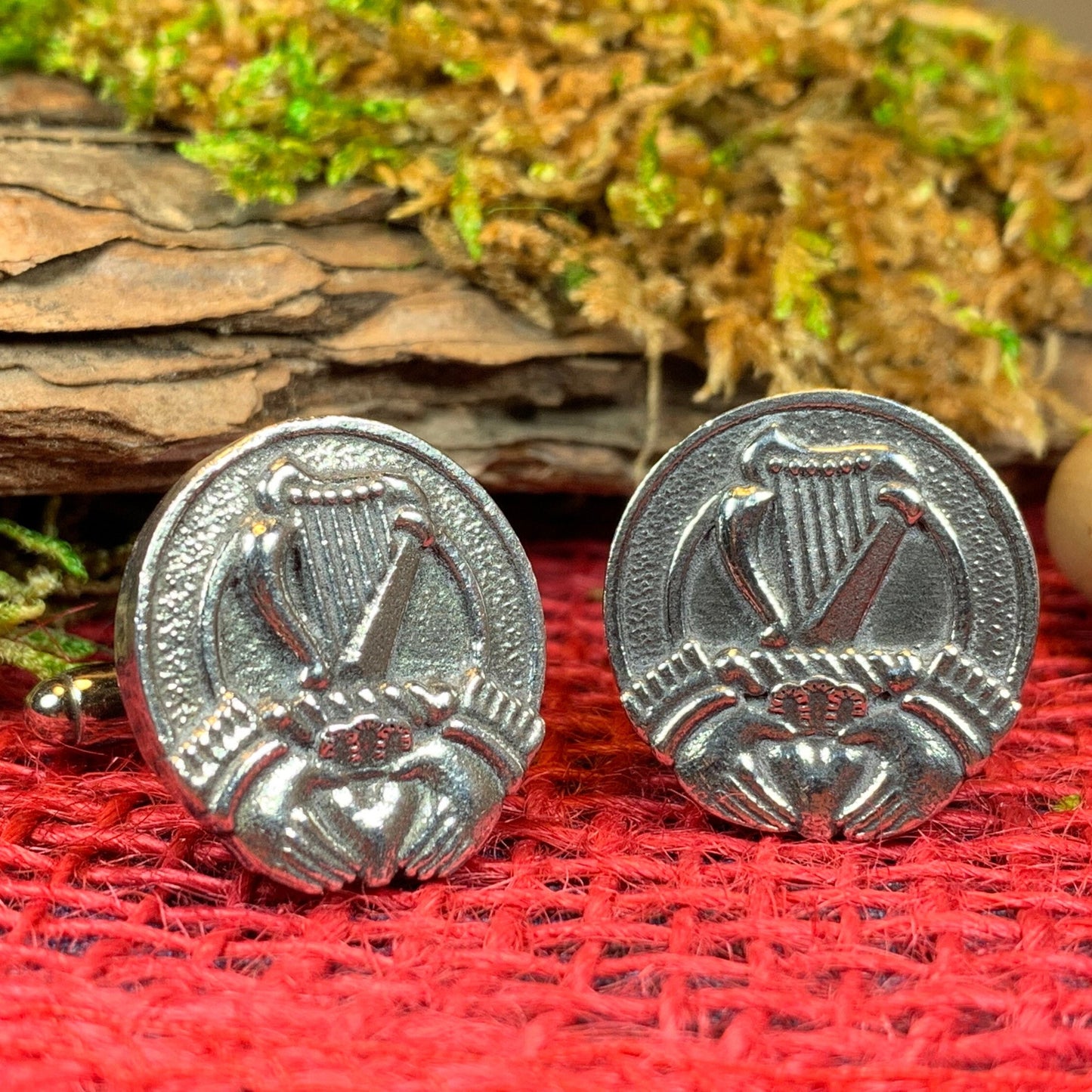 Irish Harp Cuff Links, Celtic Jewelry, Irish Claddagh Jewelry, Ireland Jewelry, Celtic Jewelry, Groom Gift, Best Man Gift, Anniversary Gift